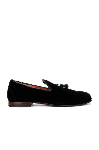 Shop Tom Ford Velvet Loafer In Black