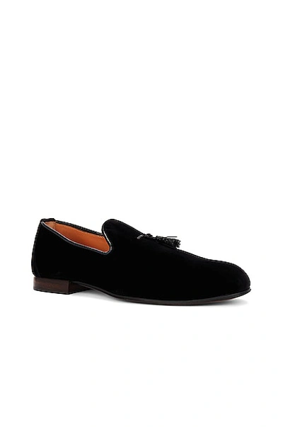Shop Tom Ford Velvet Loafer In Black