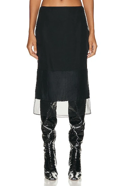 Shop Khaite Alleta Skirt In Black