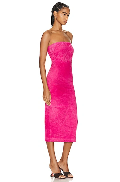 Shop Sprwmn Tube Dress In Hot Pink