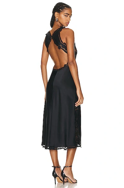Shop Isabel Marant Jadel Lingerie Satin Dress In Black
