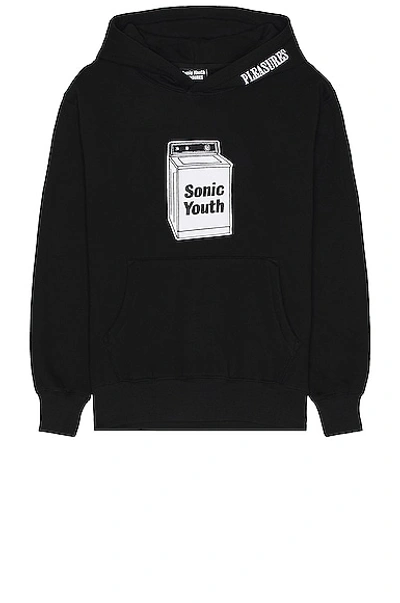 Shop Pleasures X Sonic Youth Washing Machine Hoodie In Black