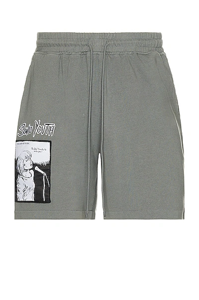 Shop Pleasures X Sonic Youth Singer Shorts In Charcoal