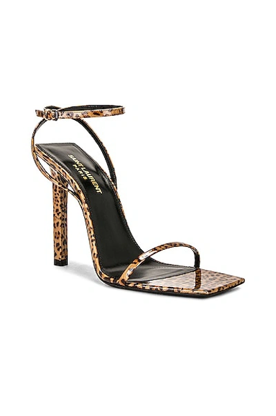 Saint Laurent Pam Sandal In Manto Naturale Ls03