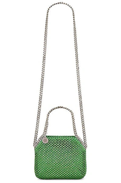 Shop Stella Mccartney Falabella Mini Shoulder Bag In Fluo Green