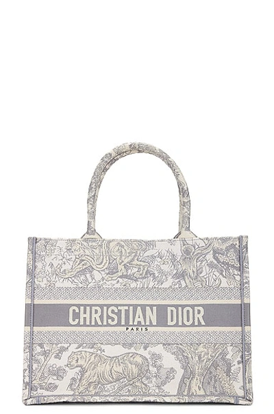 Shop Dior Book Tote Bag In Grey
