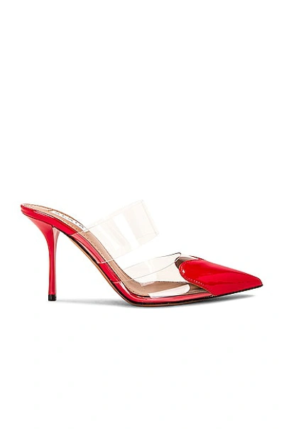 Alaïa Coeur Clear Cap-toe Mule Pumps In Laque