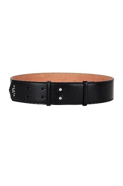 Shop Alaïa Leather Belt In Noir