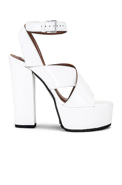 Shop Alaïa Platform Sandal In Blanc Optique