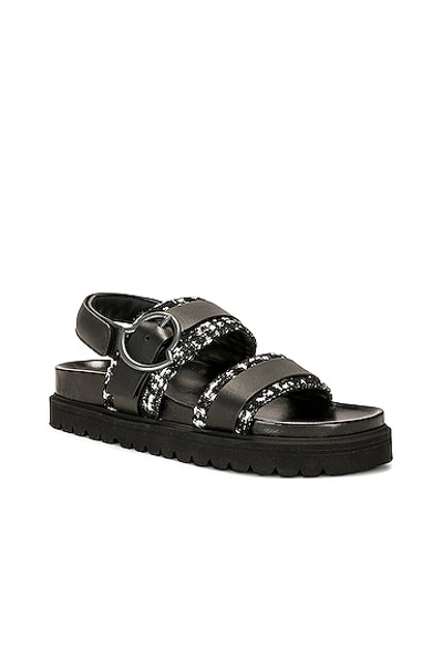 Moncler Bell Buckle Sandal In Black