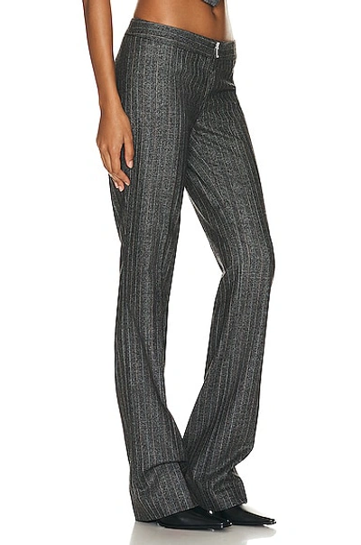 Shop Stella Mccartney Zip Detailed Slim Trouser In Charcoal
