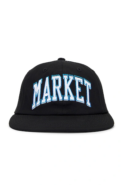 Shop Market Offset Arc 6 Panel Hat In Black