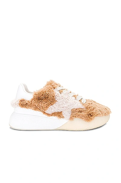 Shop Stella Mccartney Loop Sneaker In Beige & White