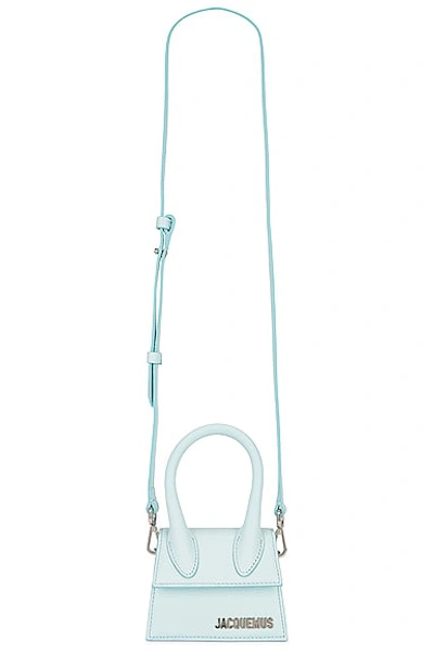 Shop Jacquemus Le Chiquito Bag In Light Blue