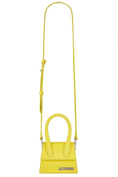 Shop Jacquemus Le Chiquito Bag In Neon Yellow