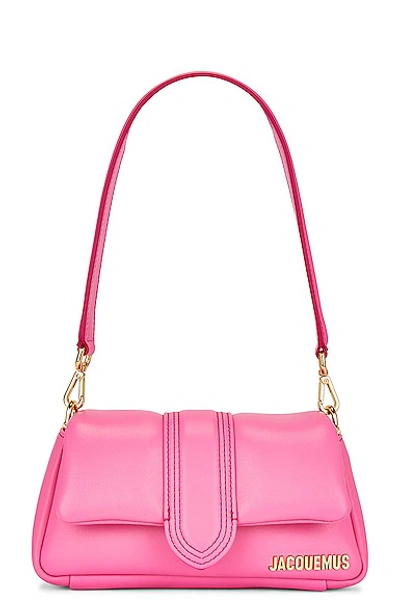 Shop Jacquemus Le Petit Bambimou Bag In Neon Pink
