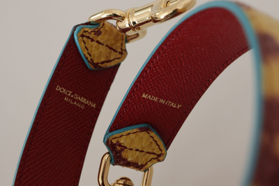 Shop Dolce & Gabbana Elegant Ayers Leather Bag Women's Strap In Yellow