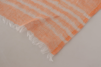 Shop Malo Elegant Orange Linen Shawl Wrap Women's Scarf