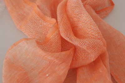 Shop Malo Elegant Orange Linen Shawl Wrap Women's Scarf