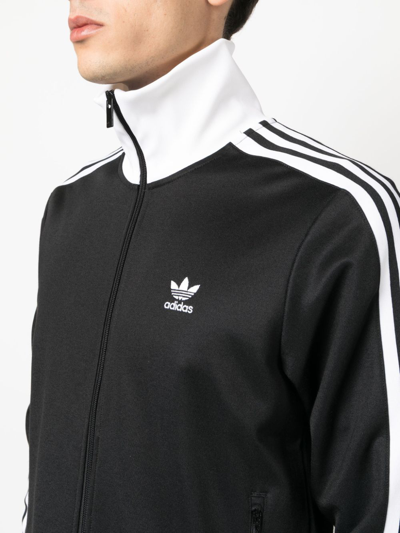 Shop Adidas Originals Beckenbauer Adicolor Classic Zip-up Sweatshirt In Black