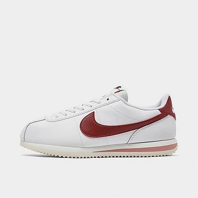 Shop Nike Women's Cortez Casual Shoes In White/cedar/red Stardust/sail