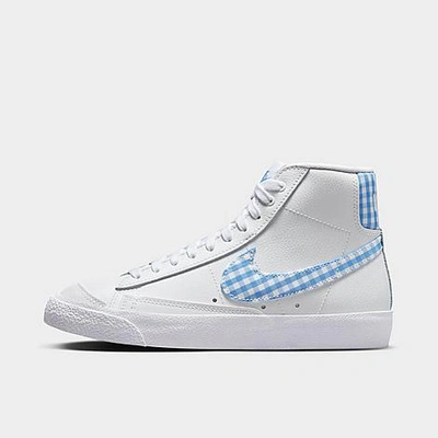 Shop Nike Women's Blazer Mid '77 Casual Shoes In White/university Blue