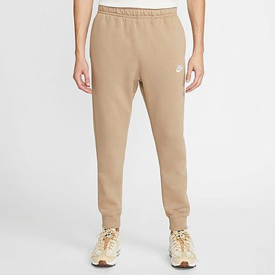 Shop Nike Sportswear Club Fleece Jogger Pants In Khaki/khaki/white