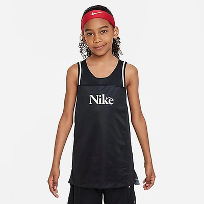 Shop Nike Kids' Culture Of Basketball Reversible Basketball Jersey In Black/light Smoke Grey/white