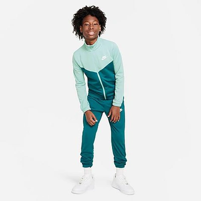 Shop Nike Kids' Sportswear Track Suit In Mineral/geode Teal/white