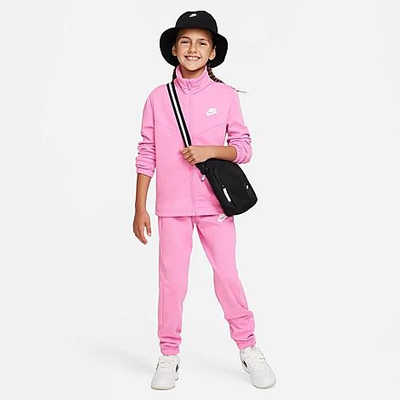 Shop Nike Kids' Sportswear Track Suit In Playful Pink/playful Pink/white