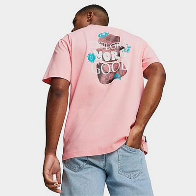 Shop Puma Men's Downtown Graphic Short-sleeve T-shirt In Peach Smoothie