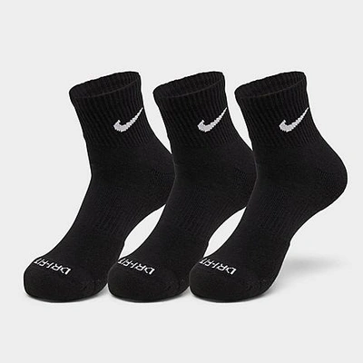 Shop Nike Everyday Plus Cushioned Training Ankle Socks (3-pack) In Black/white