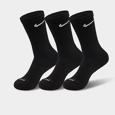 Shop Nike Everyday Plus Cushioned Training Crew Socks (3-pack) In Black/white