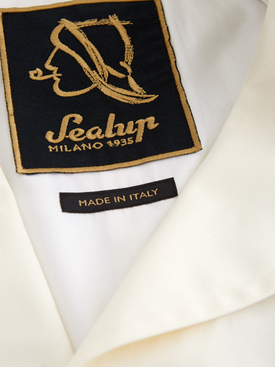 Shop Sealup White Cotton Double Breast Men's Jacket