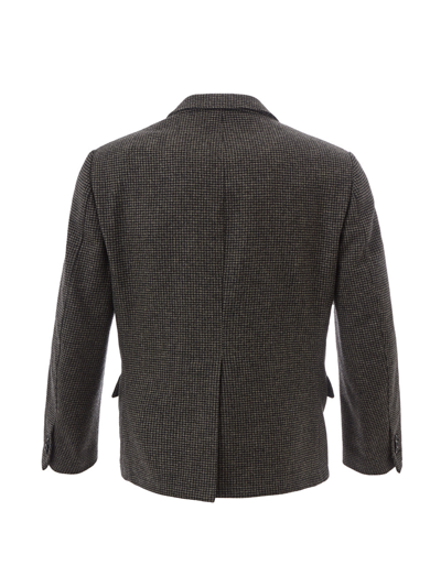 Shop Sealup Wool Checked Single Breast Men's Jacket In Blue