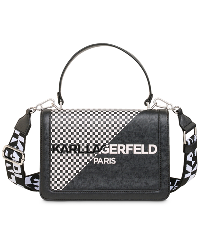 Shop Karl Lagerfeld Simone Small Crossbody In Charcoal