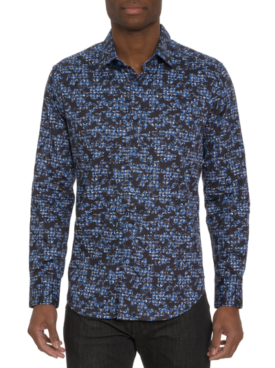 Shop Robert Graham Merano Long Sleeve Button Down Shirt In Dark Navy