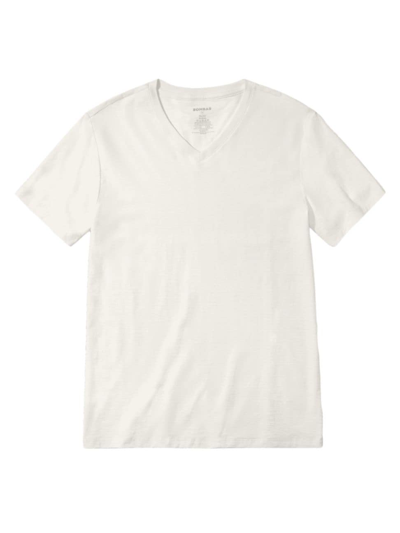 Shop Bombas Men's M's Slub Cotton Short-sleeve V-neck T-shirt In Soft White