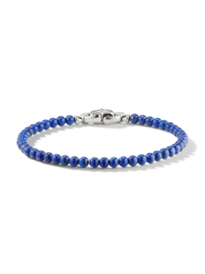 Shop David Yurman Men's Spiritual Beads Bracelet In Lapis