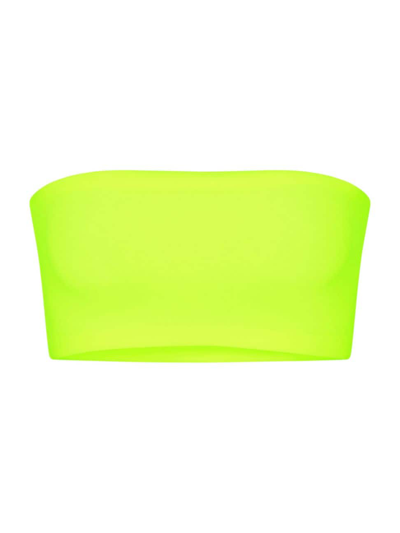 Shop Skims Women's Fits Everybody Bandeau In Green Highlighter