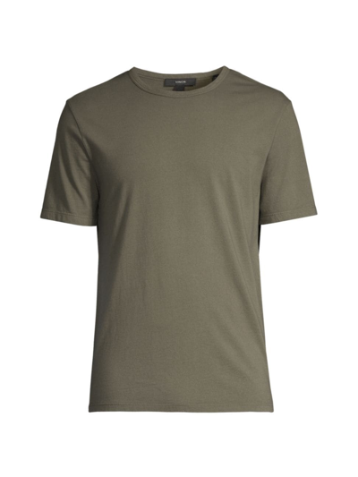 Shop Vince Men's Garment-dyed Crewneck T-shirt In Washed Cypress