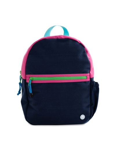 Shop Becco Bags Kid's Hook & Loop Sport Backpack In Navy Magenta