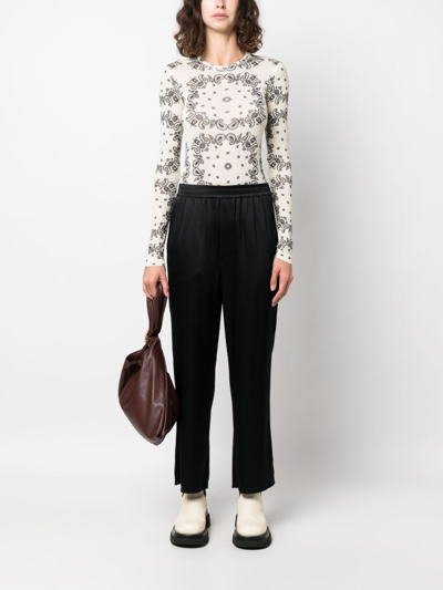 Nanushka Elasticated-waist Cropped Trousers In Black