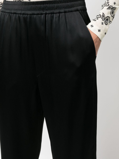 Nanushka Elasticated-waist Cropped Trousers In Black