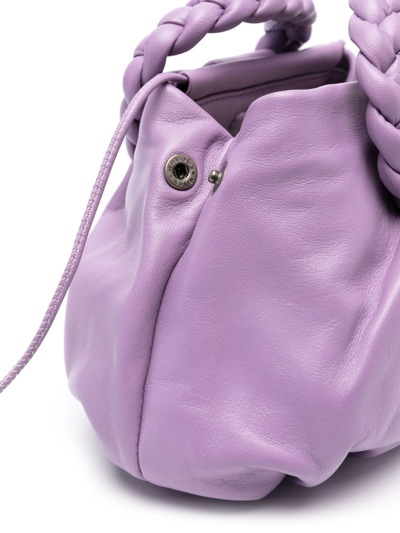 Shop Hereu Bombon Leather Mini Bag In Purple
