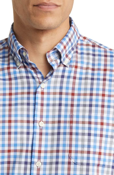 Shop Peter Millar Orin Crown Light Tattersall Check Button-down Shirt In White
