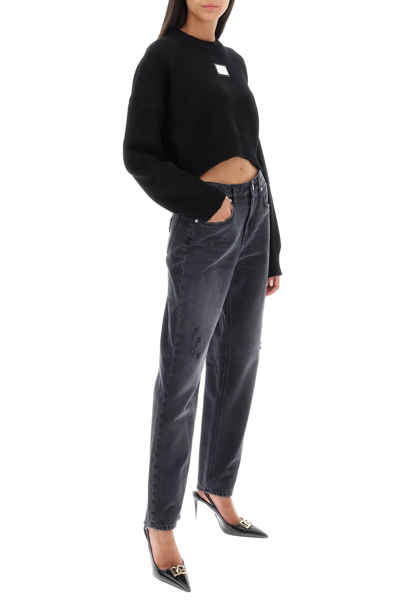 Dolce & Gabbana Cropped Pullover In Black