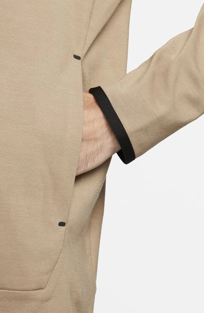 Shop Nike Tech Essentials Hooded Jacket In Khaki/ Khaki