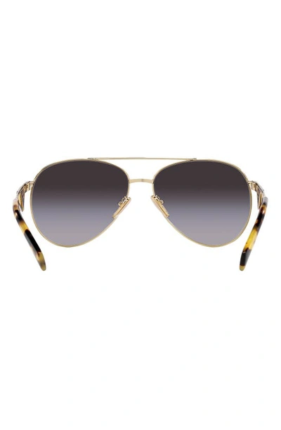 Shop Prada 56mm Gradient Pilot Sunglasses In Grey Flash