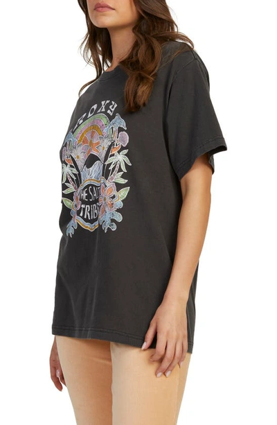 Shop Roxy To The Sun Graphic T-shirt In Anthracite